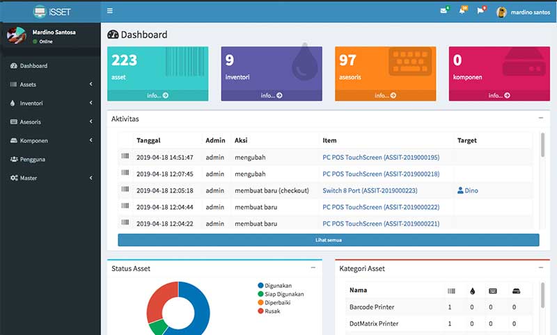 Screenshot of iSet