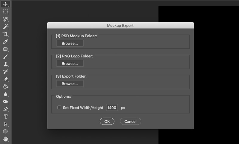 Screenshot of MockupExport